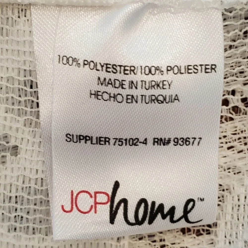 Jcpenny White Sheer Floral Sharon Lace Swag‎ Valances Rod Pocket 39
